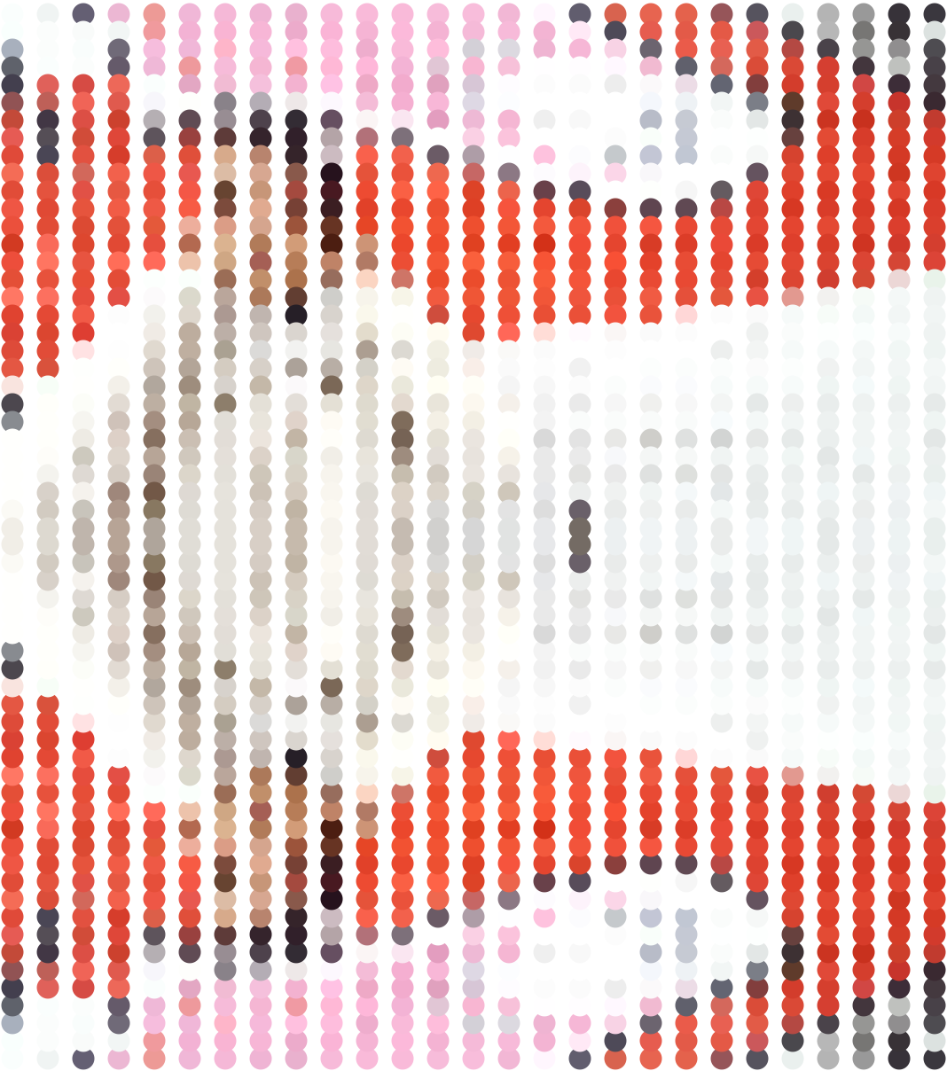 same image from the main page, but dots are 25px, separated vertically, and also vertically the dots are on top of each other from bottom to top, white background