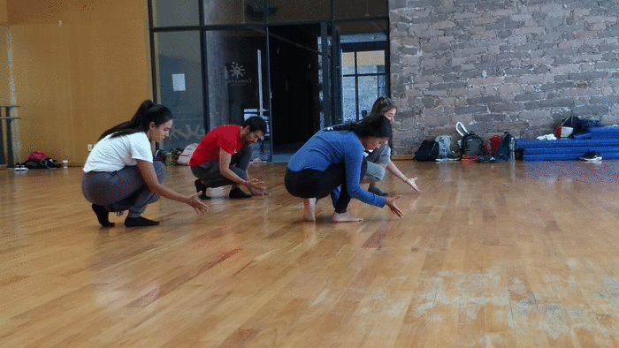 bailando, creando, reflexionando. mujeres y hombres mexicanes de 16 a 30 años de edad. fotografías del taller
 facilitado a bailarines en camp_in 2019.